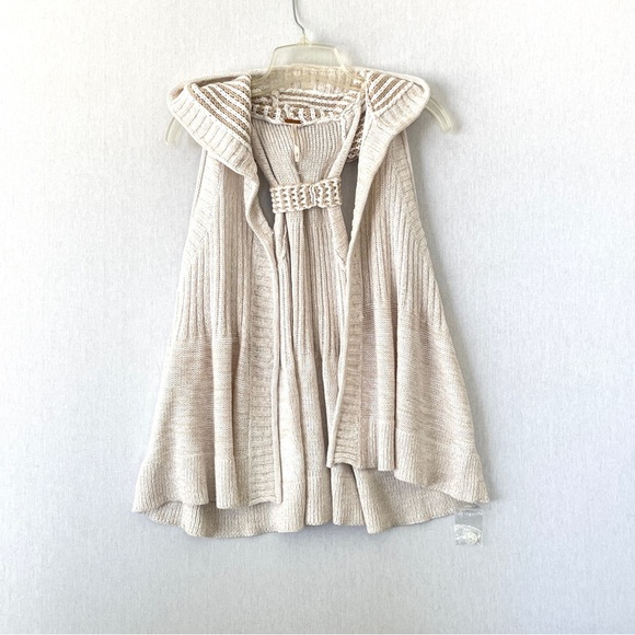 Free People Knit Snowy Hill Hood Vest Cardigan - Picture 2 of 6